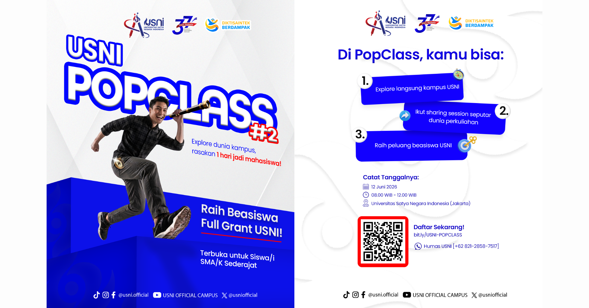 USNI PopClass Seri 2: Raih Kesempatan Beasiswa Full Grant!